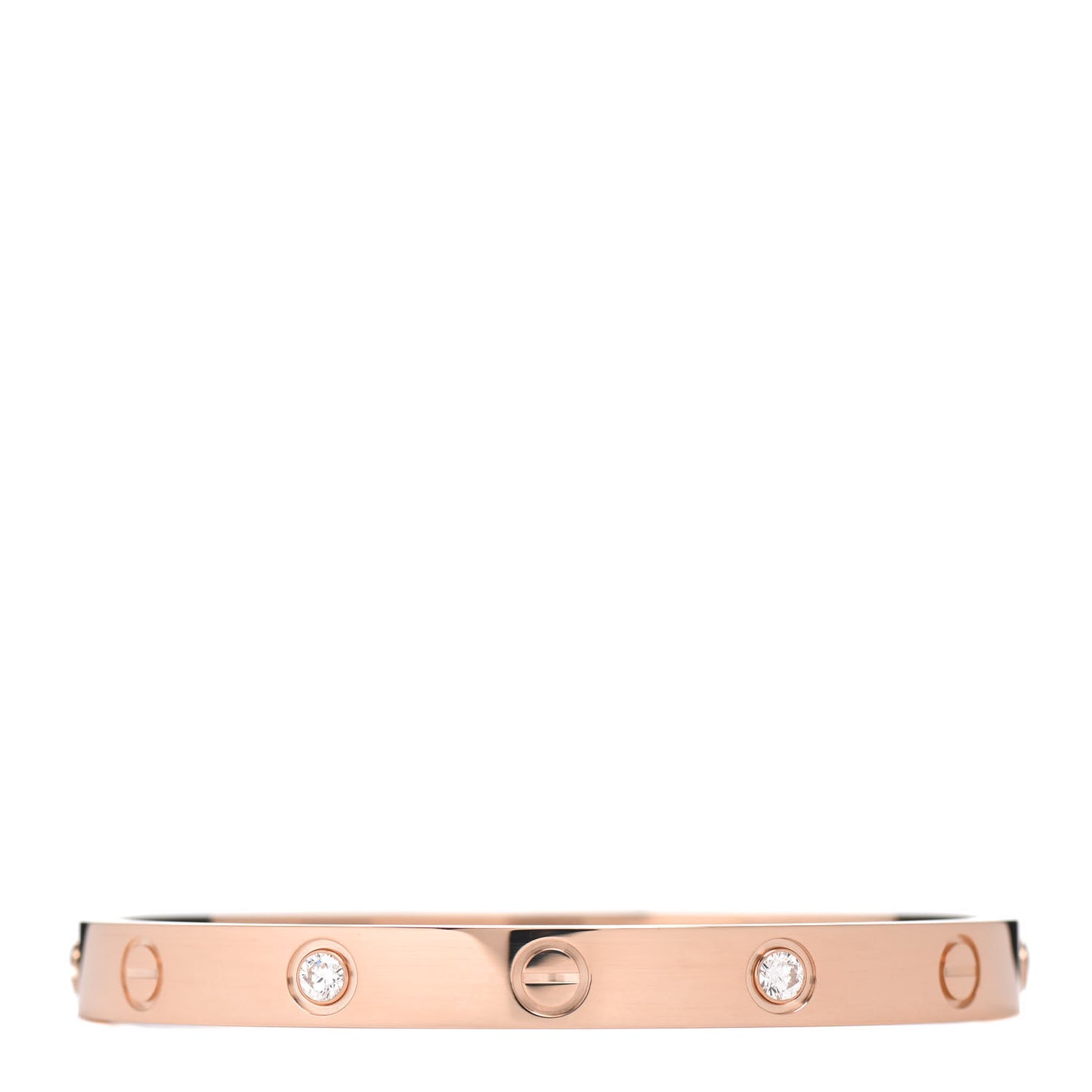 18K Pink Gold 4 Diamond LOVE Bracelet 16