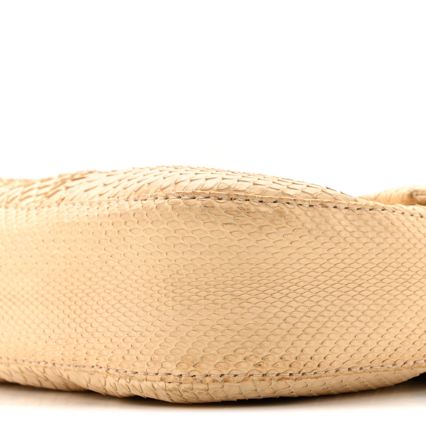 Snakeskin Baguette Light Beige