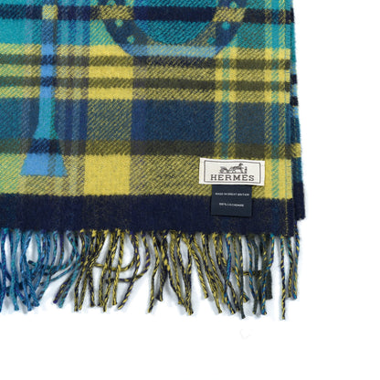 Hermes Cashmere HER-MES Tartan Muffler 4 of 4