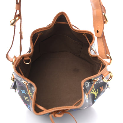 Louis Vuitton Monogram Multicolor Petit Noe Black 4 of 14