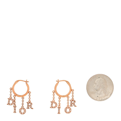 Christian Dior Crystal Dio(r)evolution Hoop Earrings Rose Gold 2 of 4
