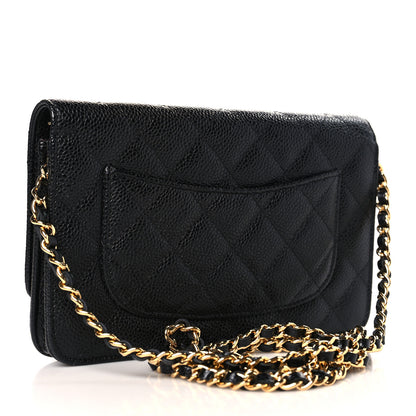 Chanel Caviar Quilted Wallet on Chain WOC Black 3 of 10