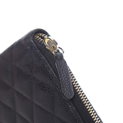 Chanel Caviar Quilted Large Zip Around Organizer Wallet Black 10 of 11