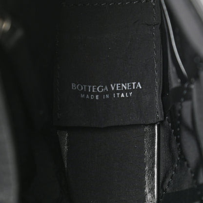 Bottega Veneta Paper Calfskin Maxi Intreccio Cassette Crossbody Bag Black 6 of 10