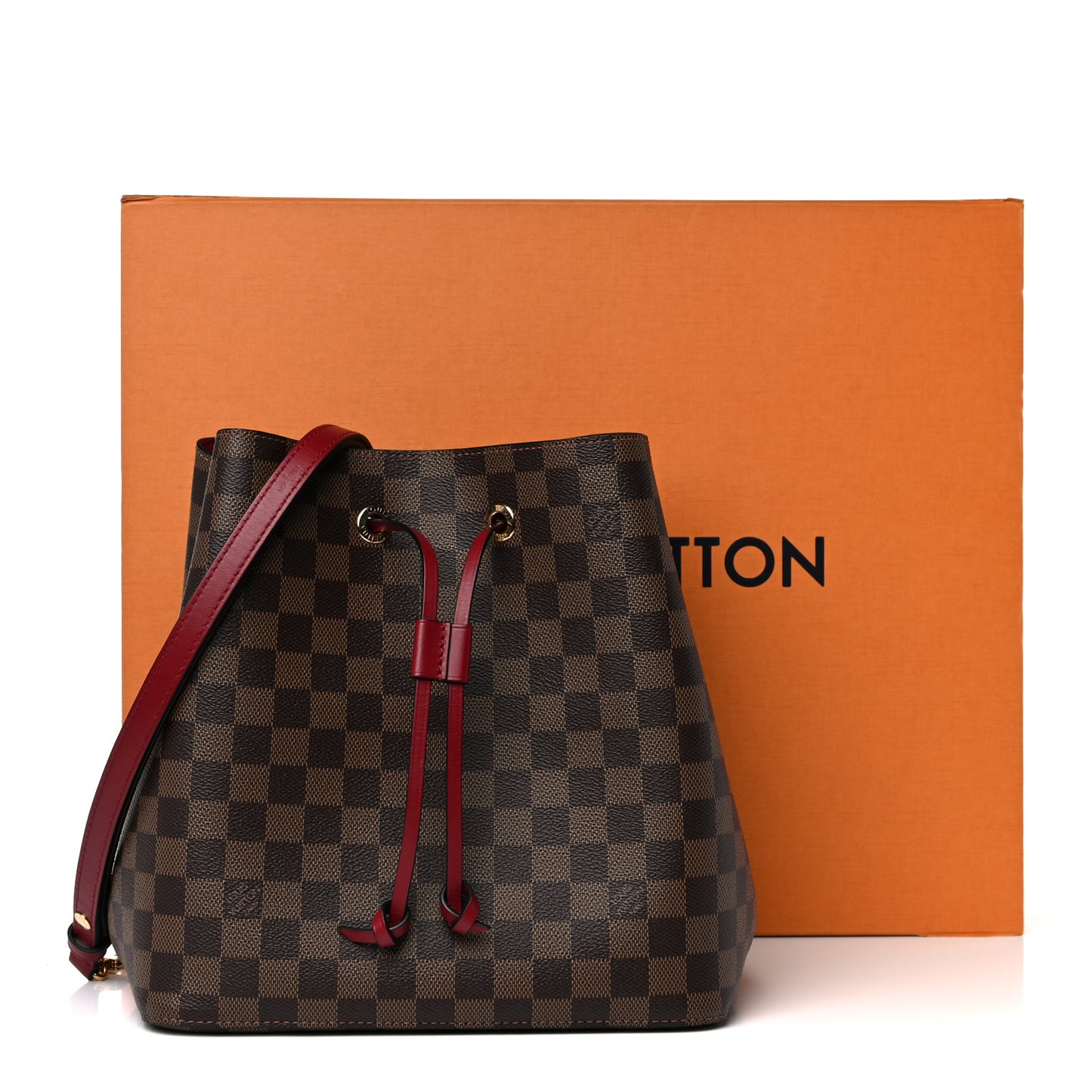 Damier Ebene Neonoe MM Cherry Berry