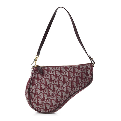 Christian Dior Monogram Mini Saddle Pochette Burgundy 1 of 10