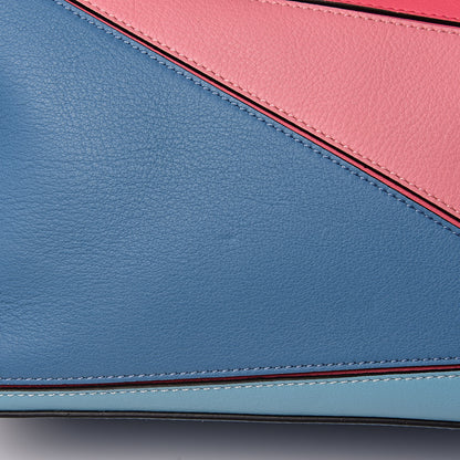 Loewe Calfskin Small Puzzle Bag Tan Multicolor 10 of 10
