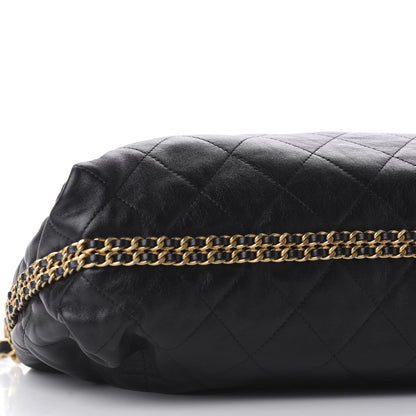 Chanel Calfskin Quilted Chain Around Tote Black 7 of 11