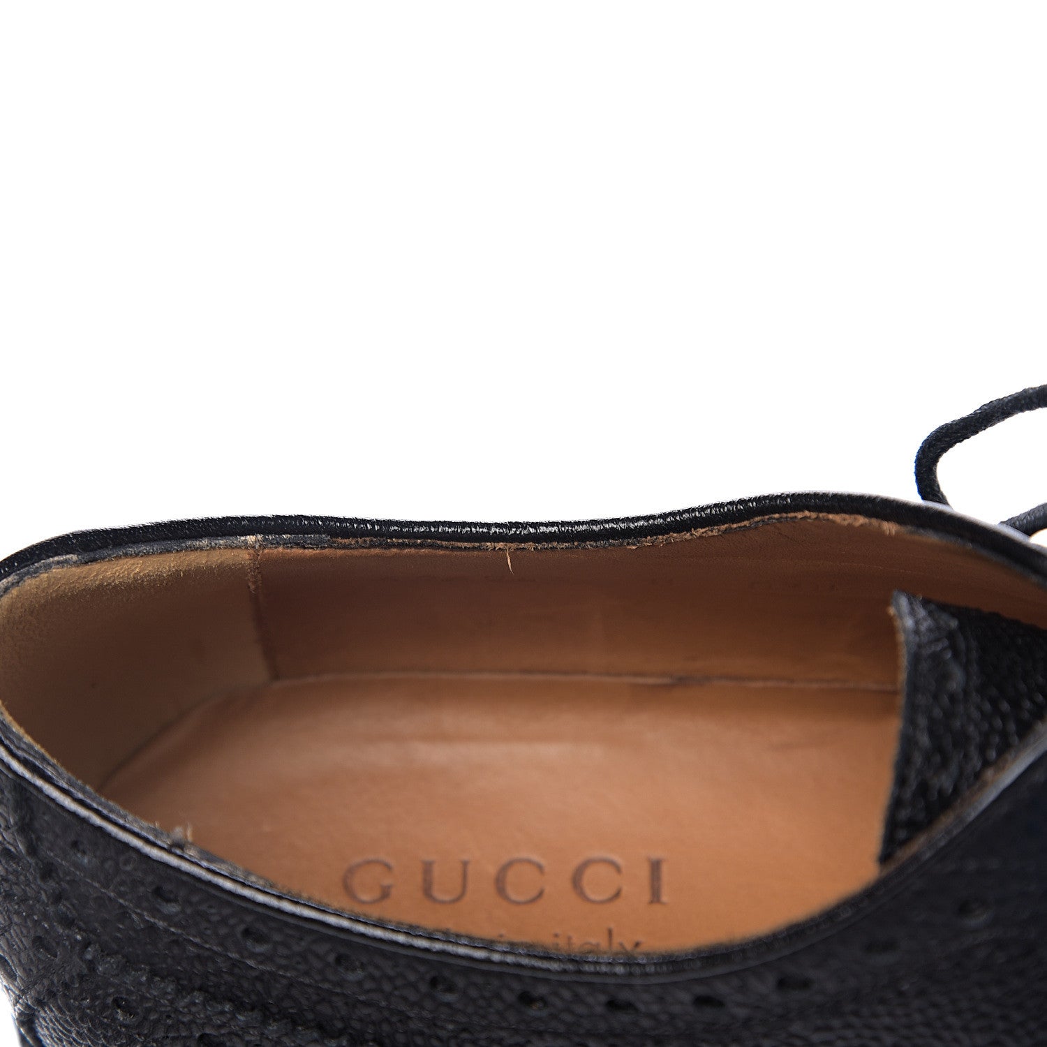 Gucci Pebbled Calfskin Dionysus Web Mens Martins Shoes 8 Black 9 of 12