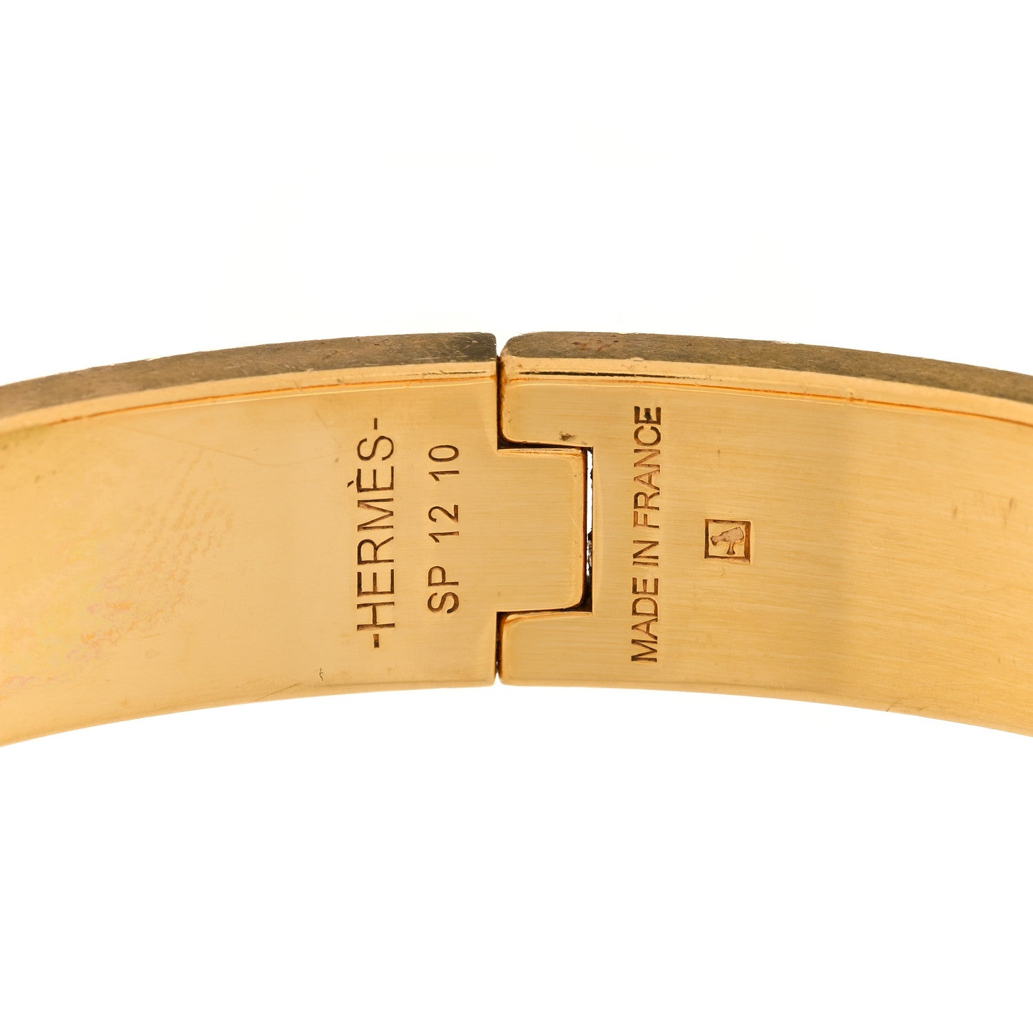 Hermes Enamel Narrow Clic Clac H Bracelet GM Marron Glace 3 of 3