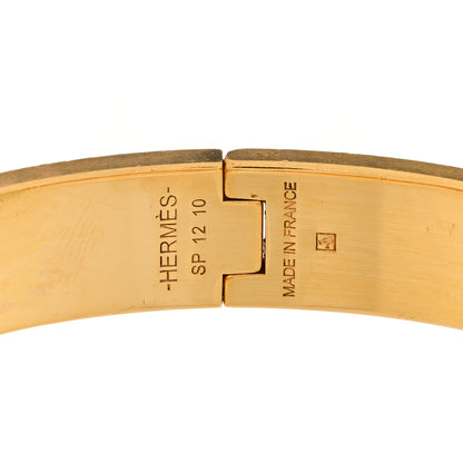 Hermes Enamel Narrow Clic Clac H Bracelet GM Marron Glace 3 of 3