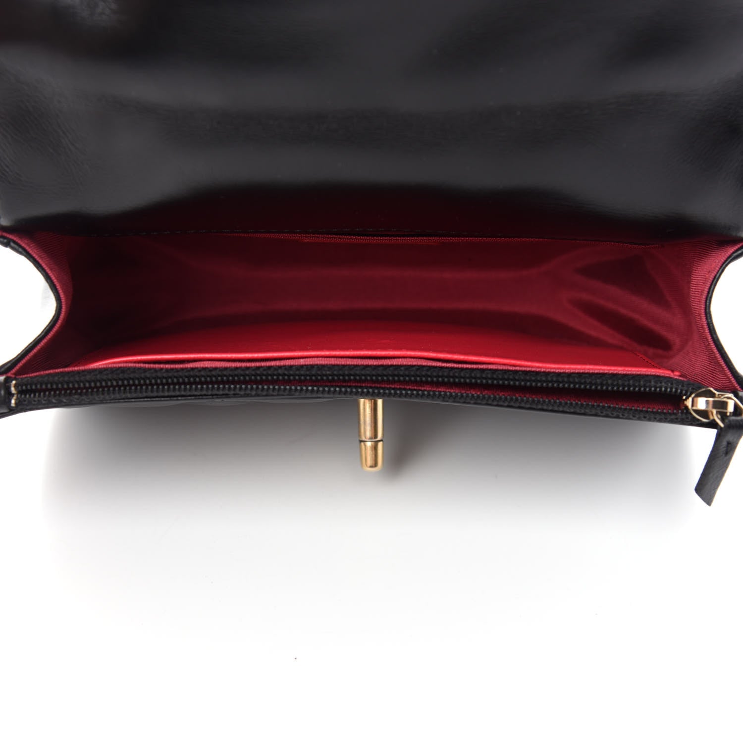 Chanel Shiny Lambskin Flap Clutch With Chain Black 5 of 10