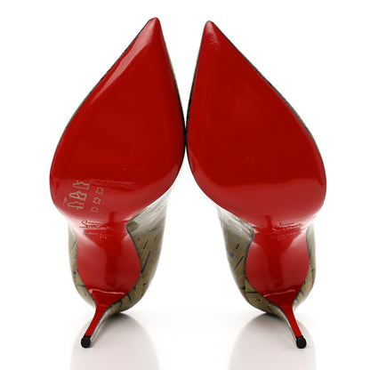 Christian Louboutin Patent Pigalle Follies 100 Pumps 38 Black Gold 5 of 7