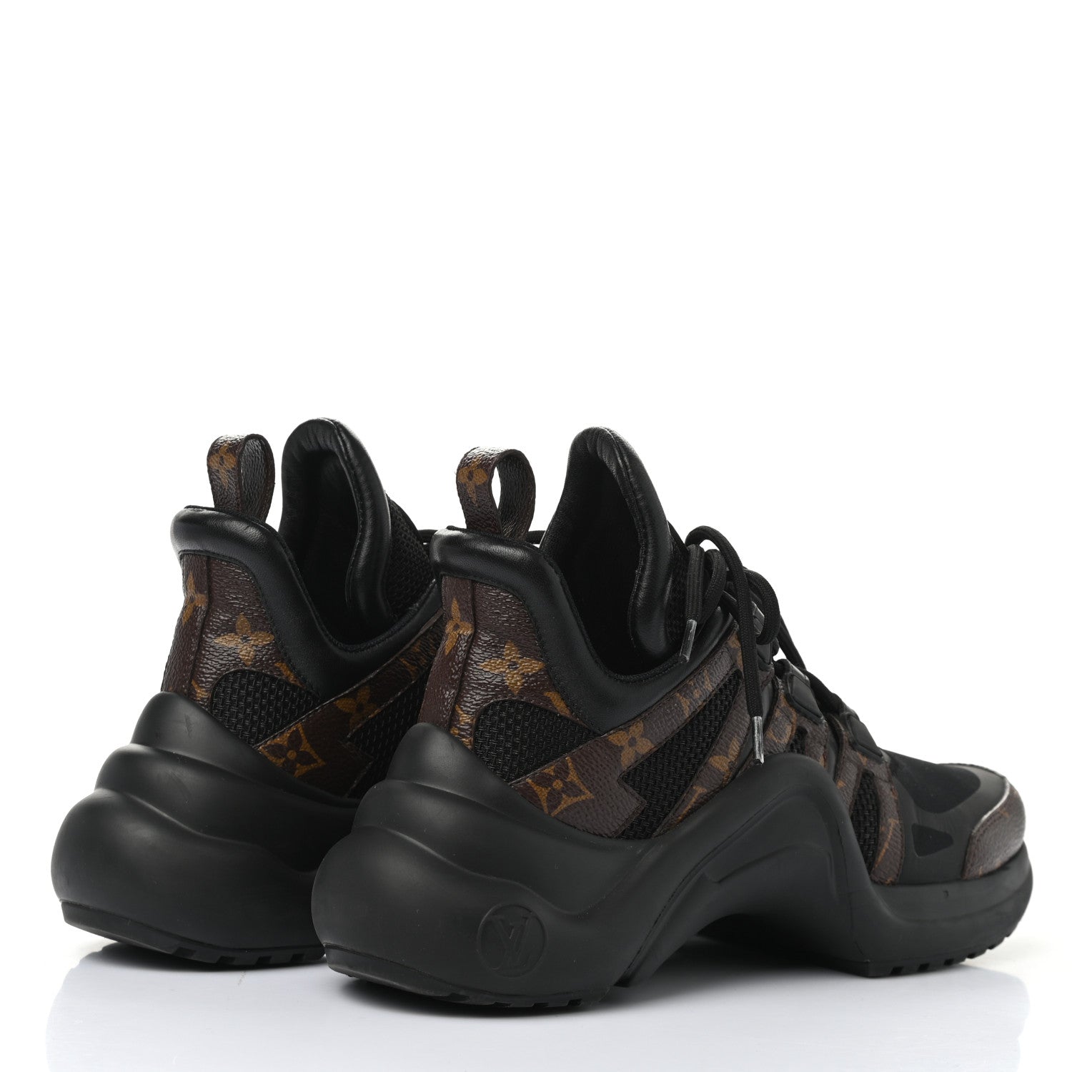 Louis Vuitton Calfskin Patent Monogram LV Archlight Sneakers 37 Black 4 of 7