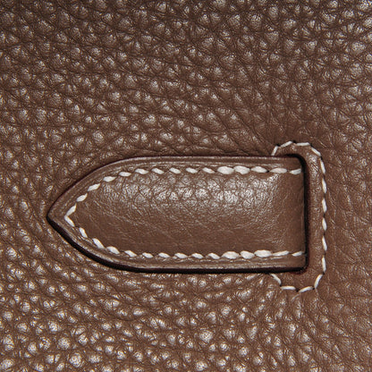 Hermes Taurillon Clemence Birkin 35 Etoupe 13 of 22