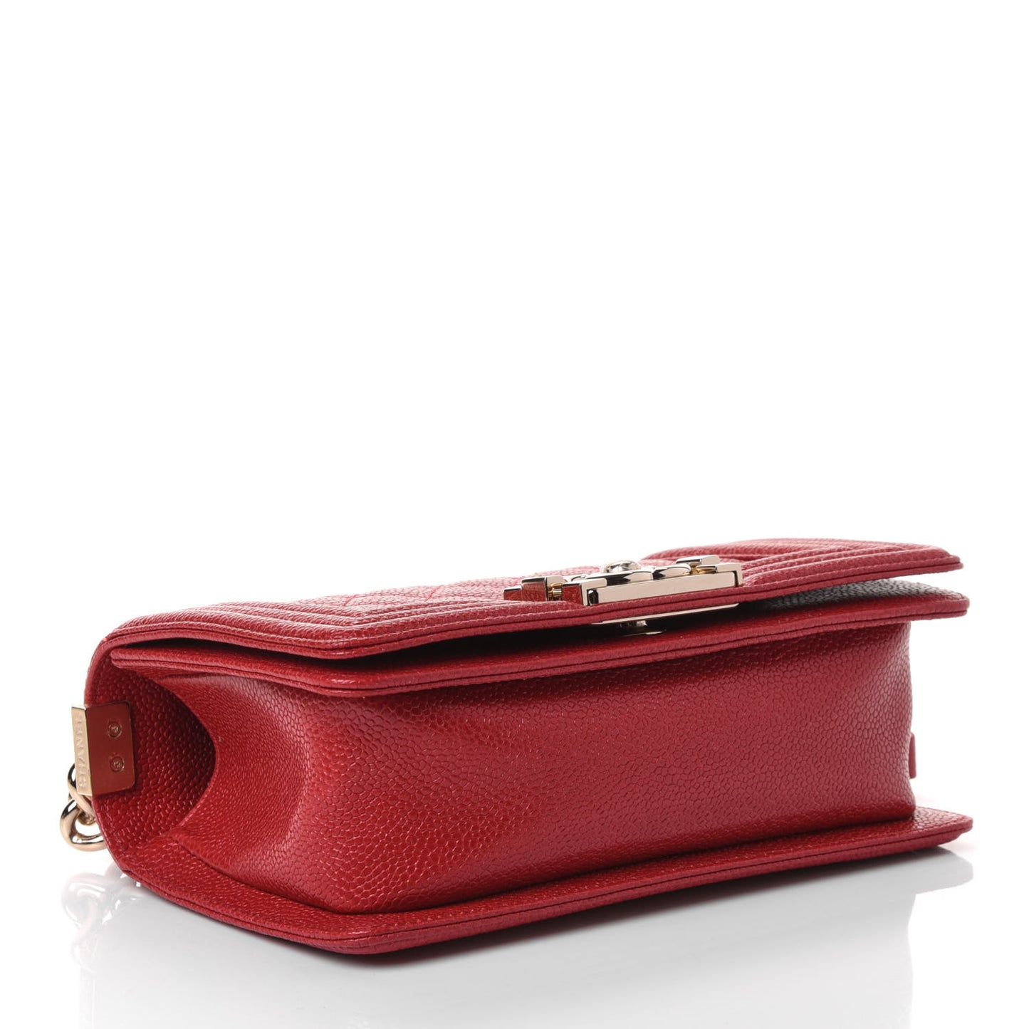 Caviar Quilted Small Boy Flap Red