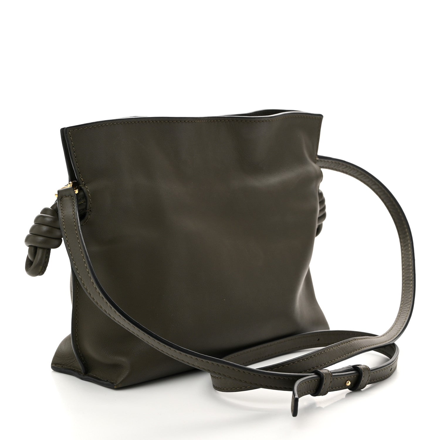 Loewe Calfskin Mini Flamenco Knot Clutch Vintage Khaki 3 of 11