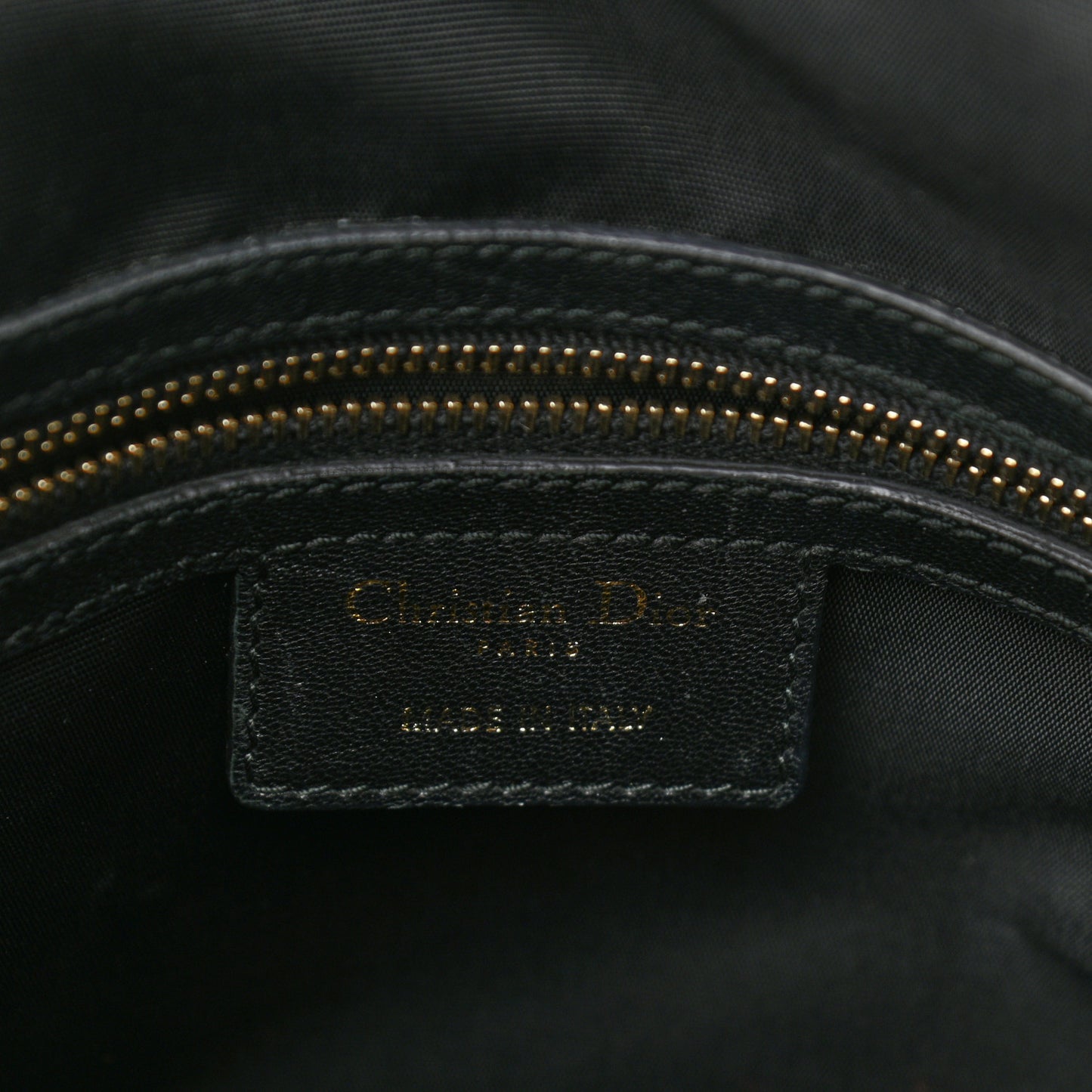 Lambskin Cannage 2 Dior Zip Top Satchel Black