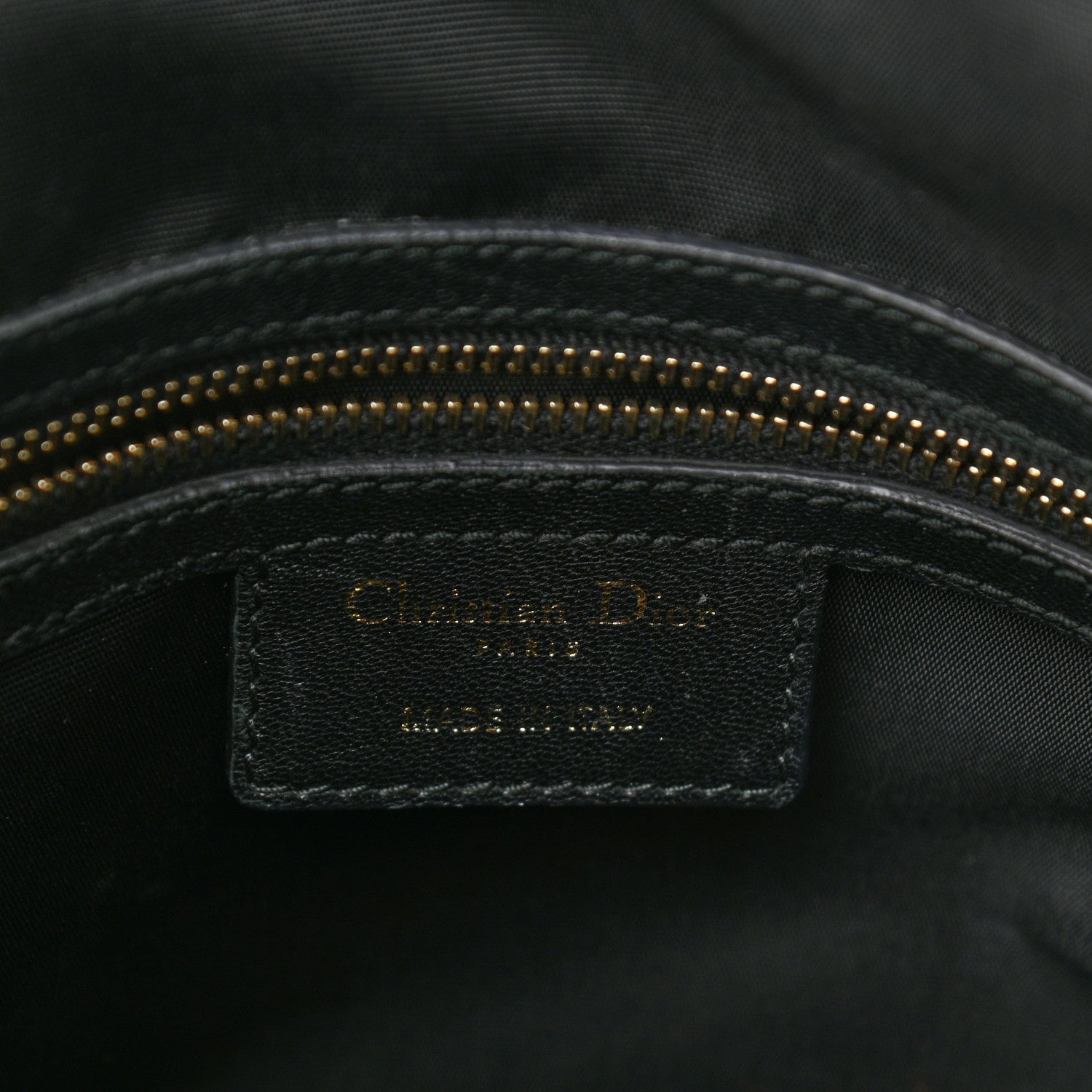 Christian Dior Lambskin Cannage 2 Dior Zip Top Satchel Black 6 of 9
