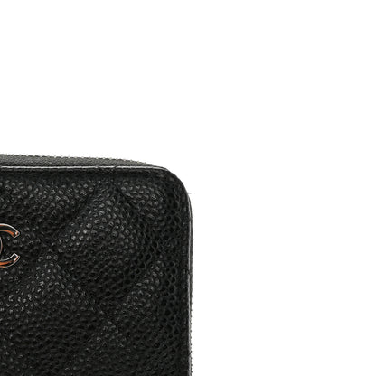 Chanel Caviar Quilted Zip Coin Purse Black 9 of 10