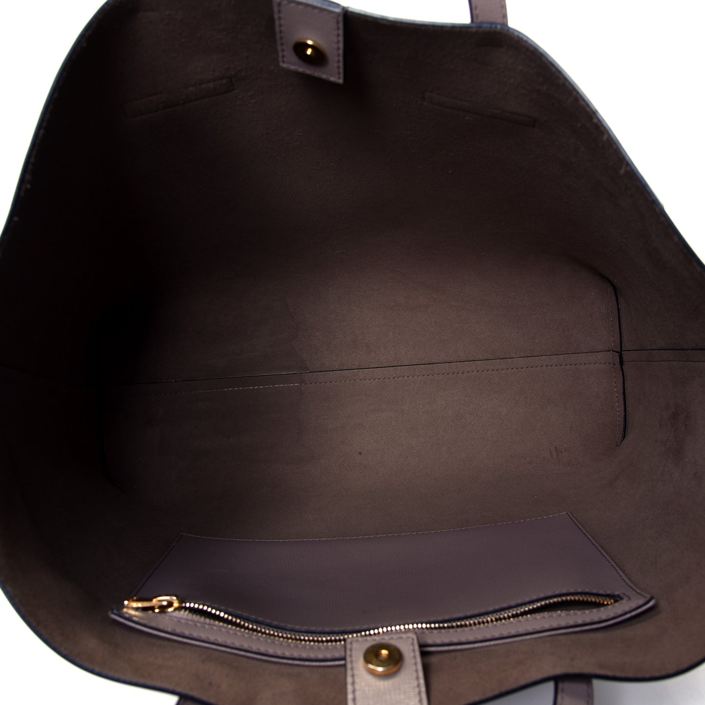 Grained Calfskin Small T Tote Taupe