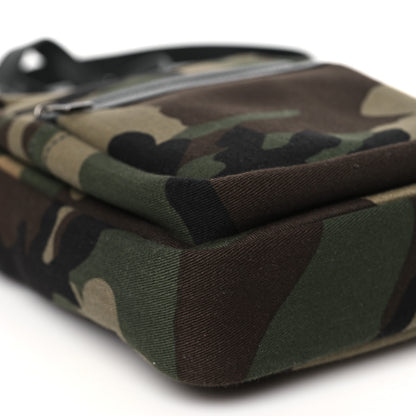 Saint Laurent Canvas Calfskin Camouflage Sid Messenger Bag Green 7 of 8