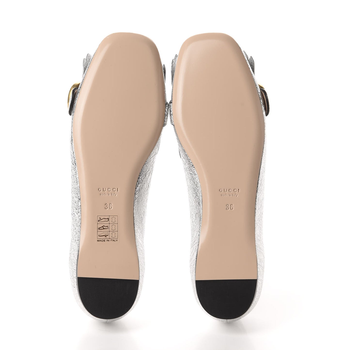 Galassia GG Marmont Fringe Flats 36 Argento