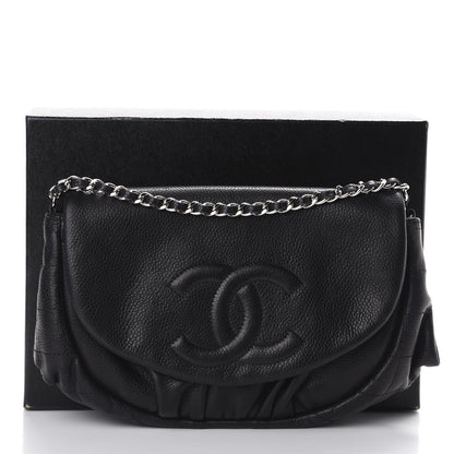 Chanel Caviar Half Moon Wallet On Chain WOC Black 10 of 10