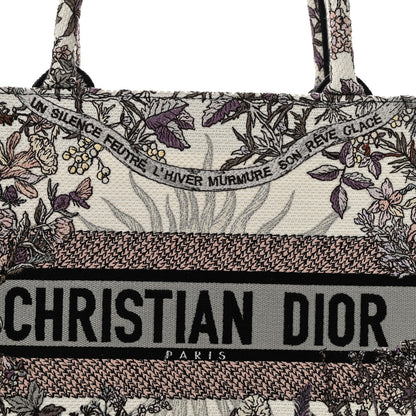 Christian Dior Canvas Embroidered Medium 4 Saisons Hiver Soleil Book Tote Multicolor 8 of 12