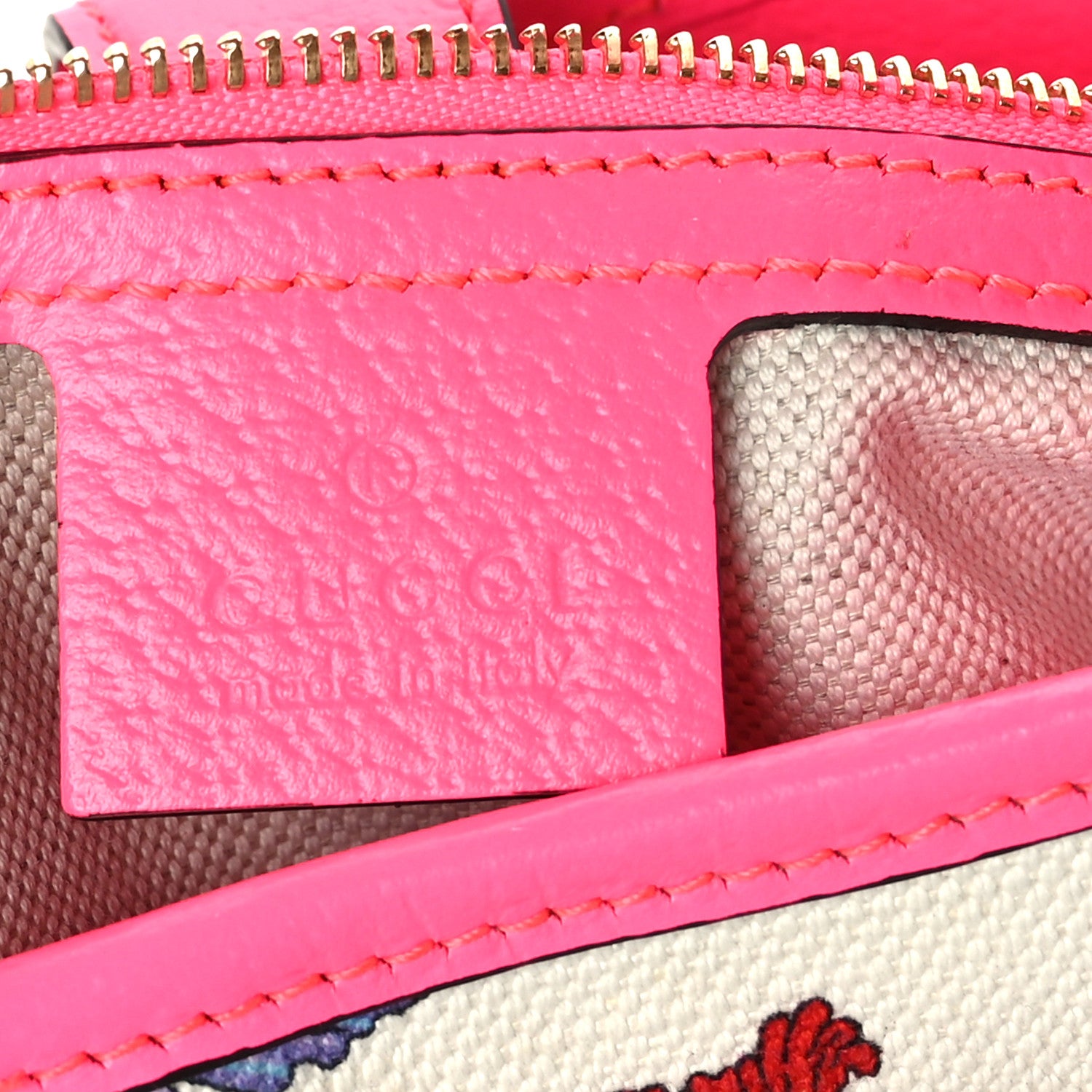 Gucci Canvas Flora Medium Jackie Hobo Fuchsia 6 of 9