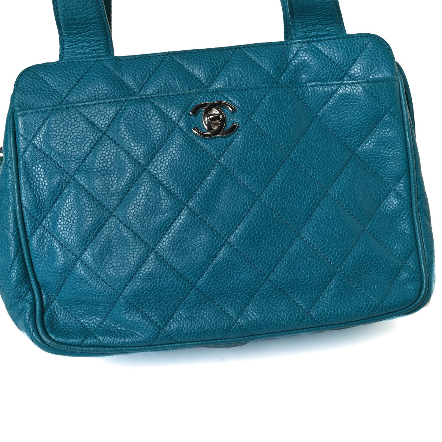 Caviar Quilted Shoulder Bag Blue