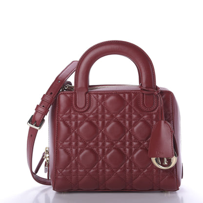 Christian Dior Lambskin Cannage Lily Tote Dark Burgundy 1 of 8