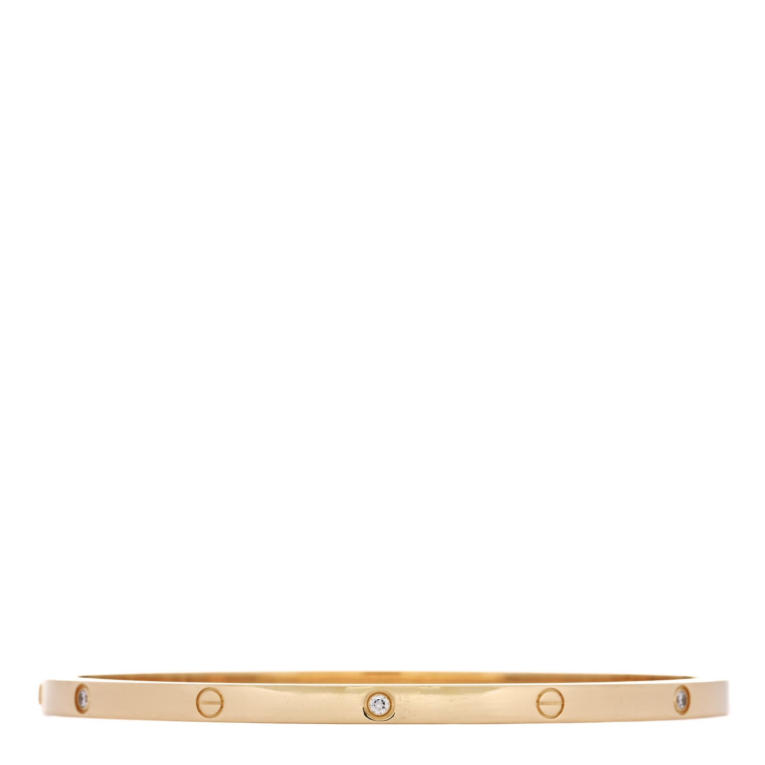 Cartier 18K Yellow Gold 6 Diamond Small LOVE Bracelet 19 2 of 7