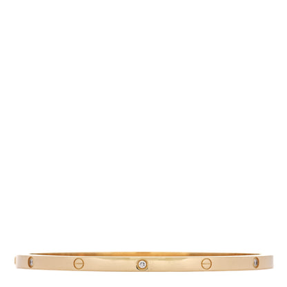 Cartier 18K Yellow Gold 6 Diamond Small LOVE Bracelet 19 2 of 7