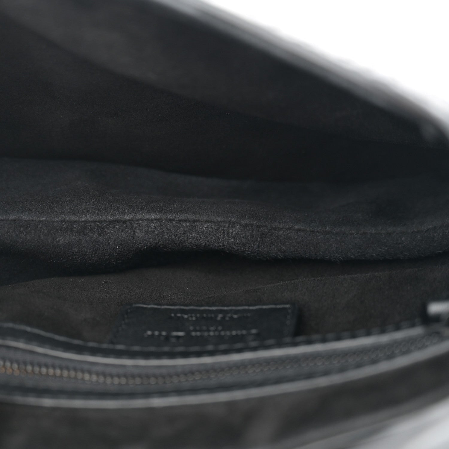 Christian Dior Calfskin Embossed Oblique Saddle Bag Black 5 of 11