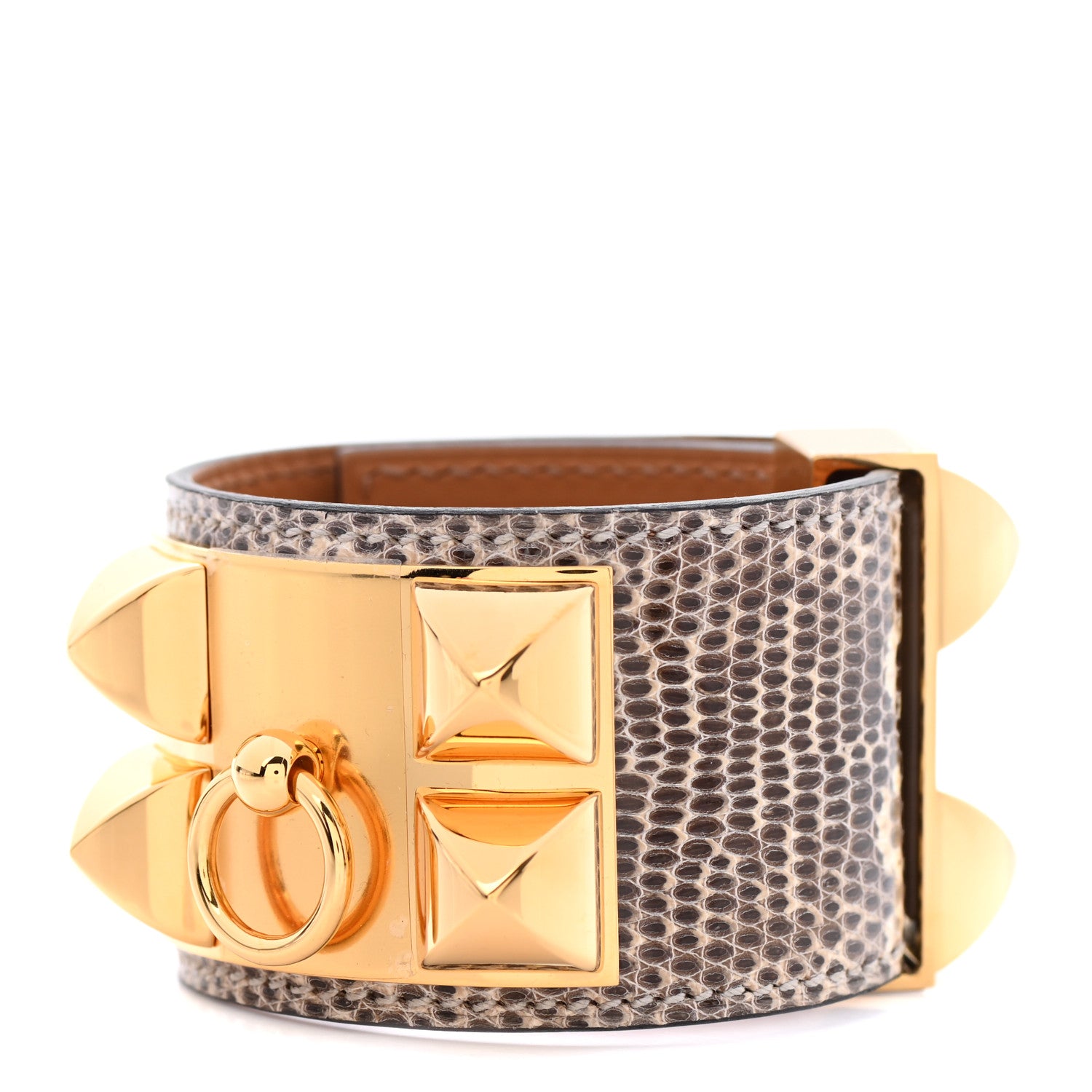 Hermes Lizard Collier De Chien CDC Bracelet T2 Ombre 1 of 7
