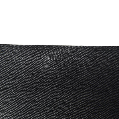 Prada Saffiano Hibiscus Print Chain Wallet Rosso 6 of 9