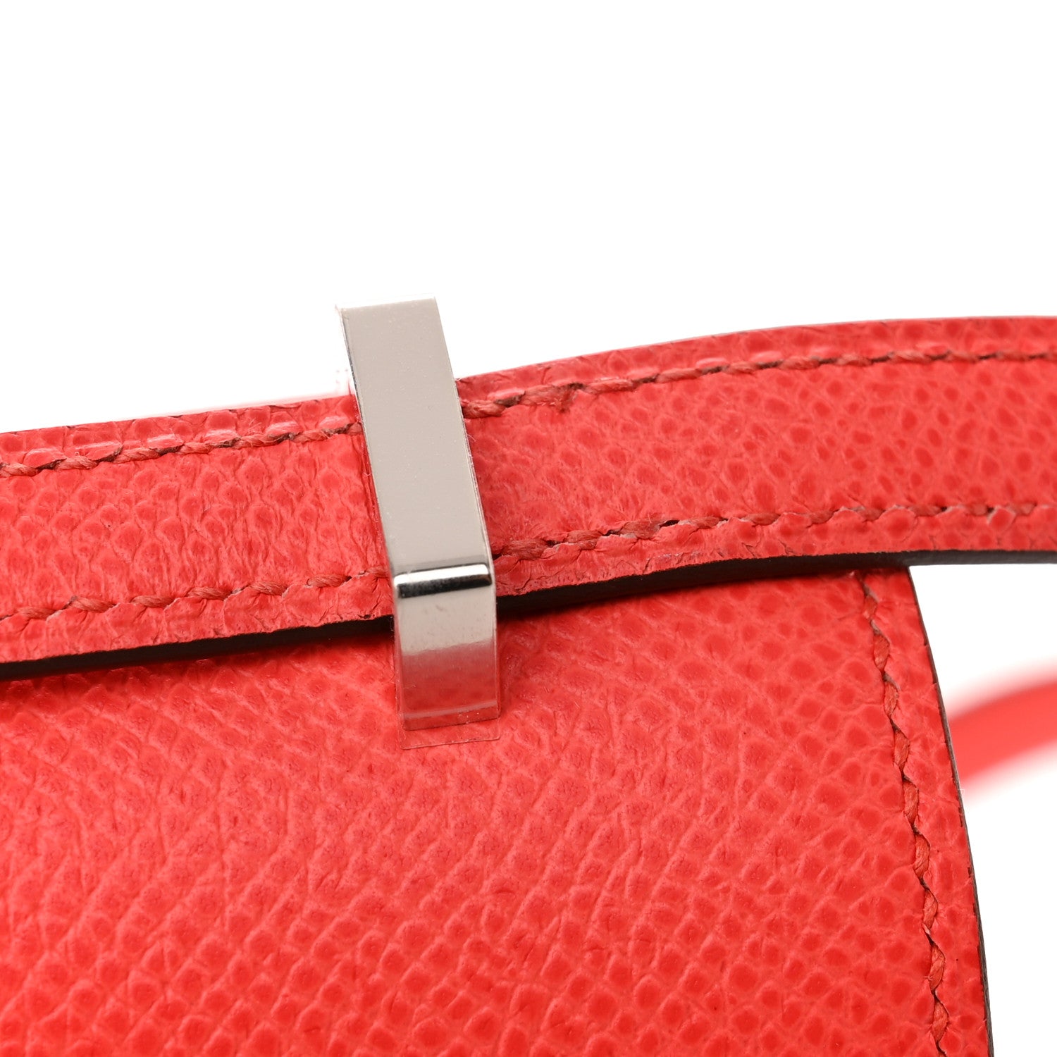 Hermes Epsom Enamel Constance 18 Rose Texas Rouge De Coeur 11 of 12