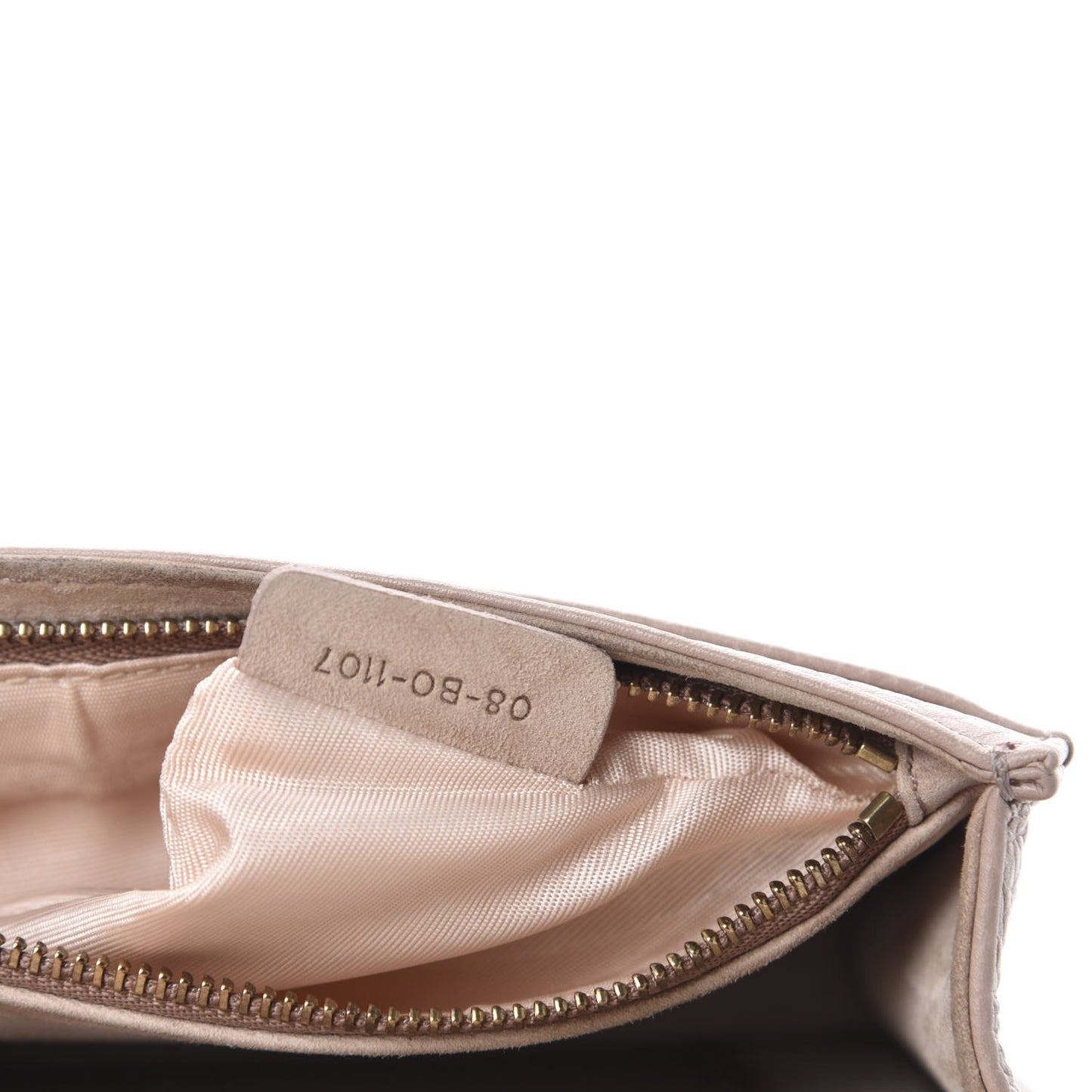 Grained Calfskin Diorama Wallet on Chain Pouch Nude
