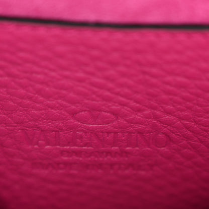 Valentino Garavani Pebbled Calfskin Medium Rockstud Flip Lock Crossbody Bag Rose Violet 6 of 9