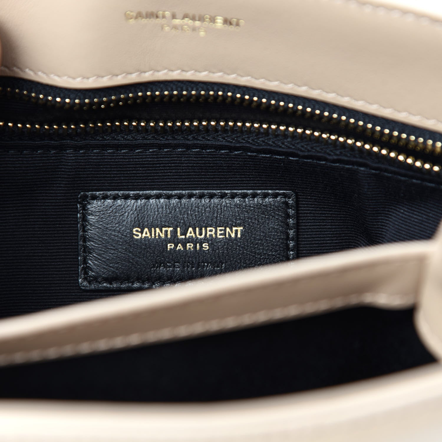 Saint Laurent Calfskin Y Quilted Monogram Toy Loulou Crossbody Bag Dark Beige 8 of 12