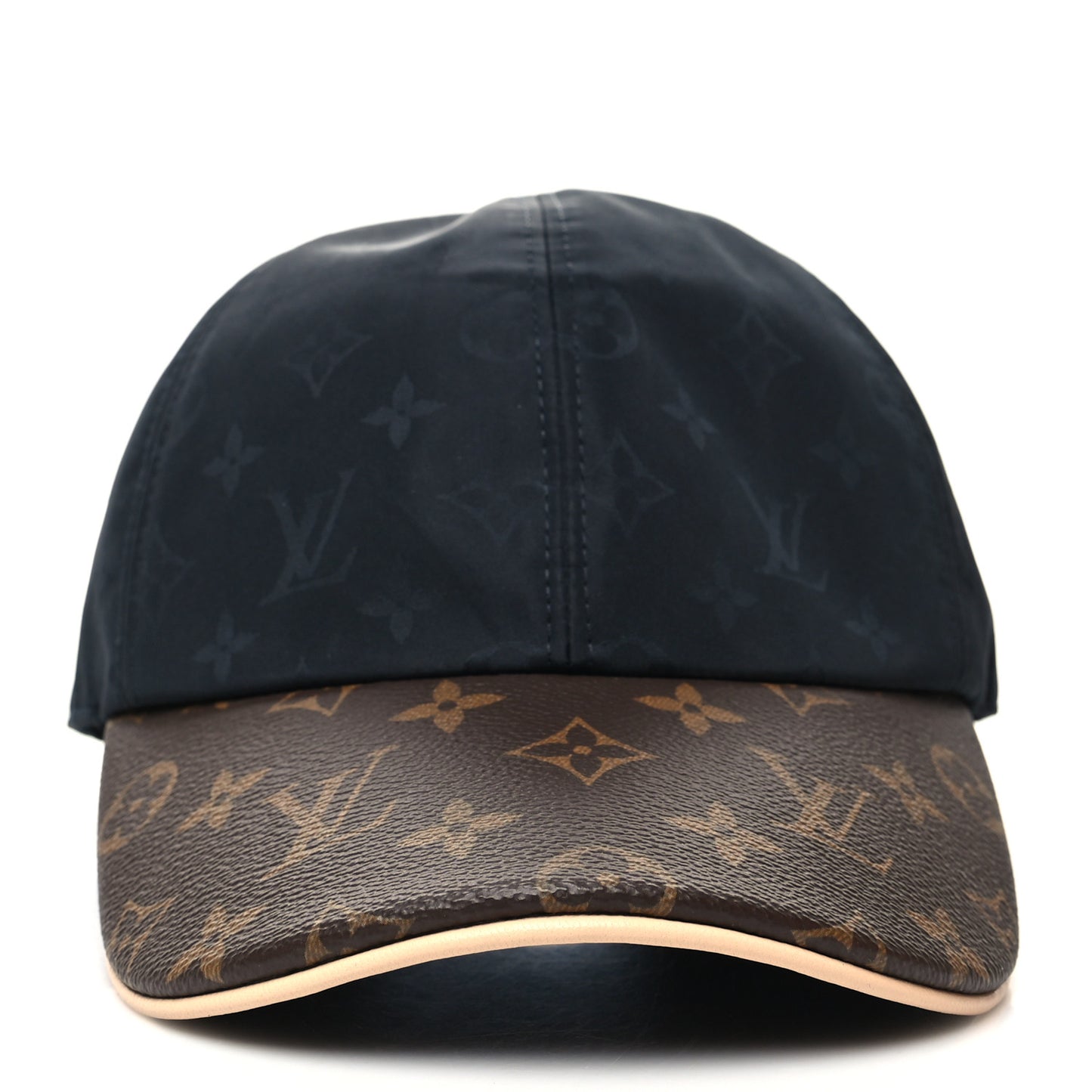 Polyester Silk Monogram LV Get Ready Cap L Black