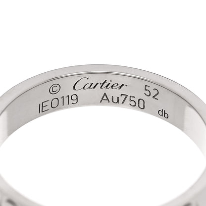 Cartier 18K White Gold 3.5mm LOVE Wedding Band Ring 52 6 4 of 5