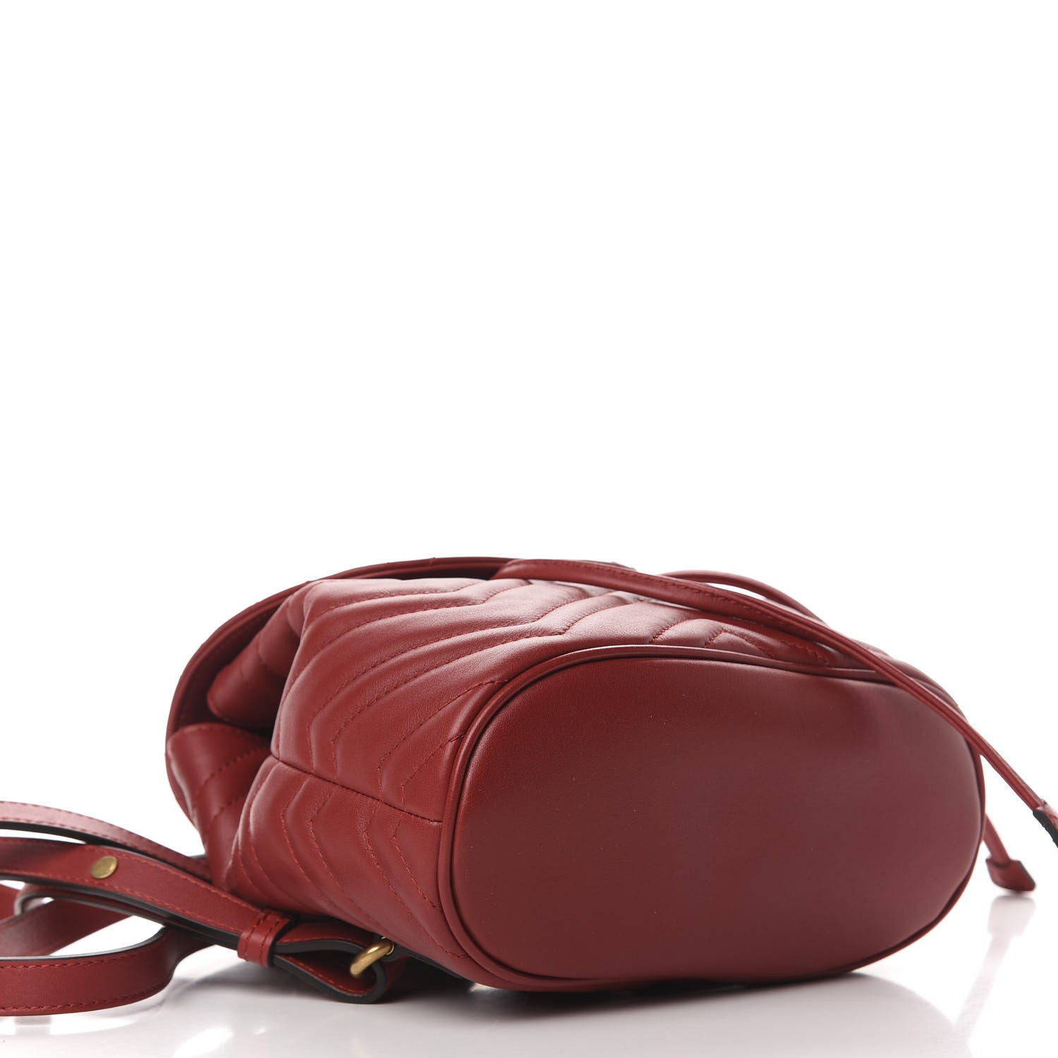 Gucci Calfskin Matelasse GG Marmont Flap Backpack Hibiscus Red 3 of 8