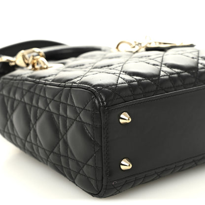 Christian Dior Lambskin Cannage Small Lucky Badges My Lady Dior Black 9 of 11