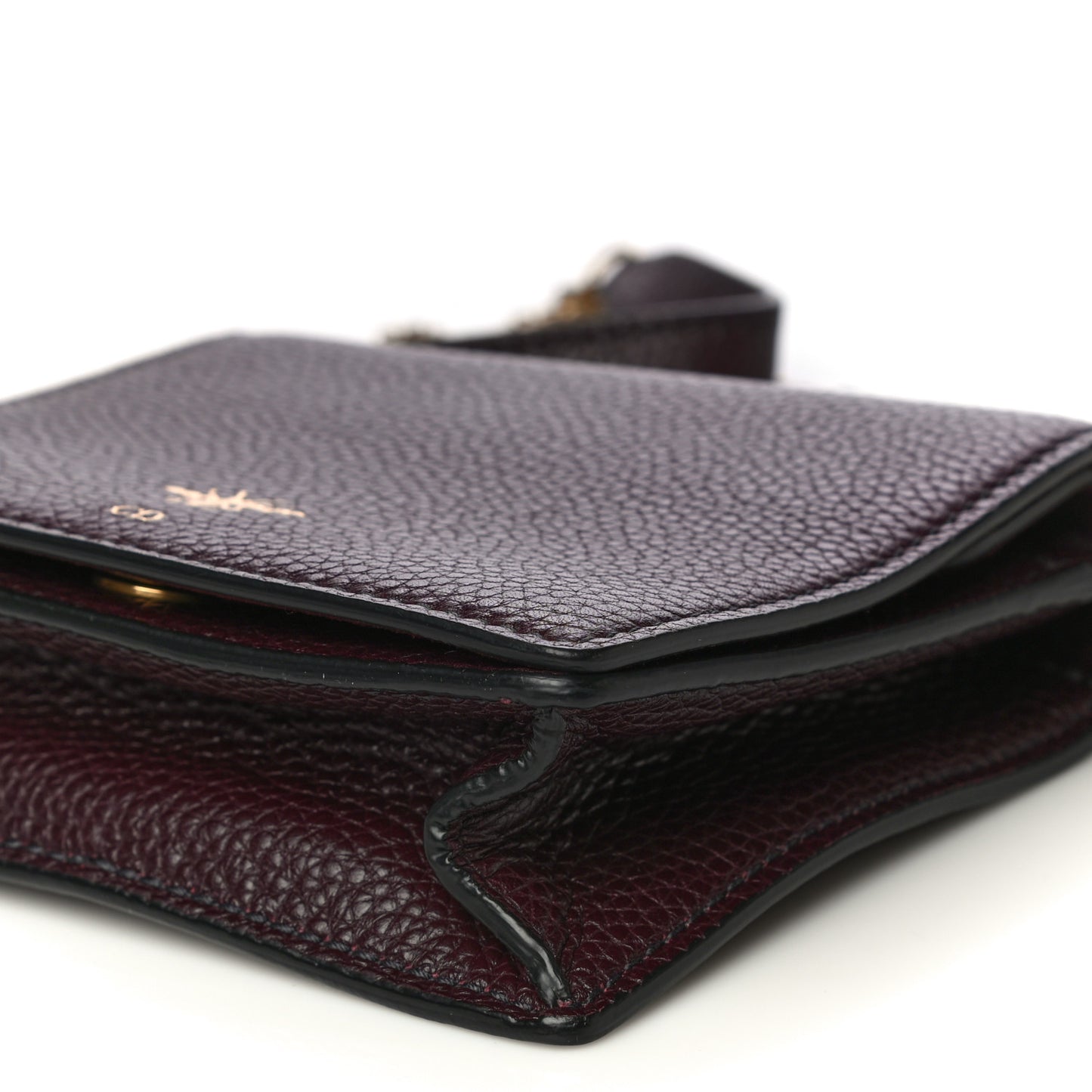 Grained Calfskin D-Bee Crossbody Burgundy
