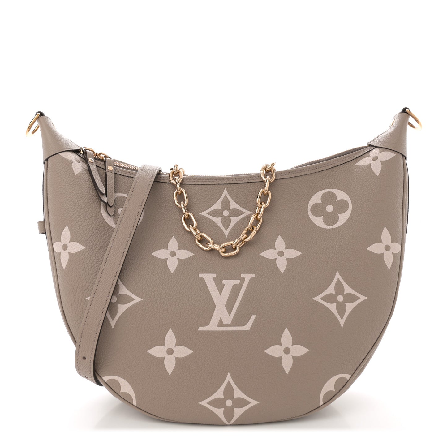 Empreinte Monogram Giant Loop Hobo Dove Gray Cream