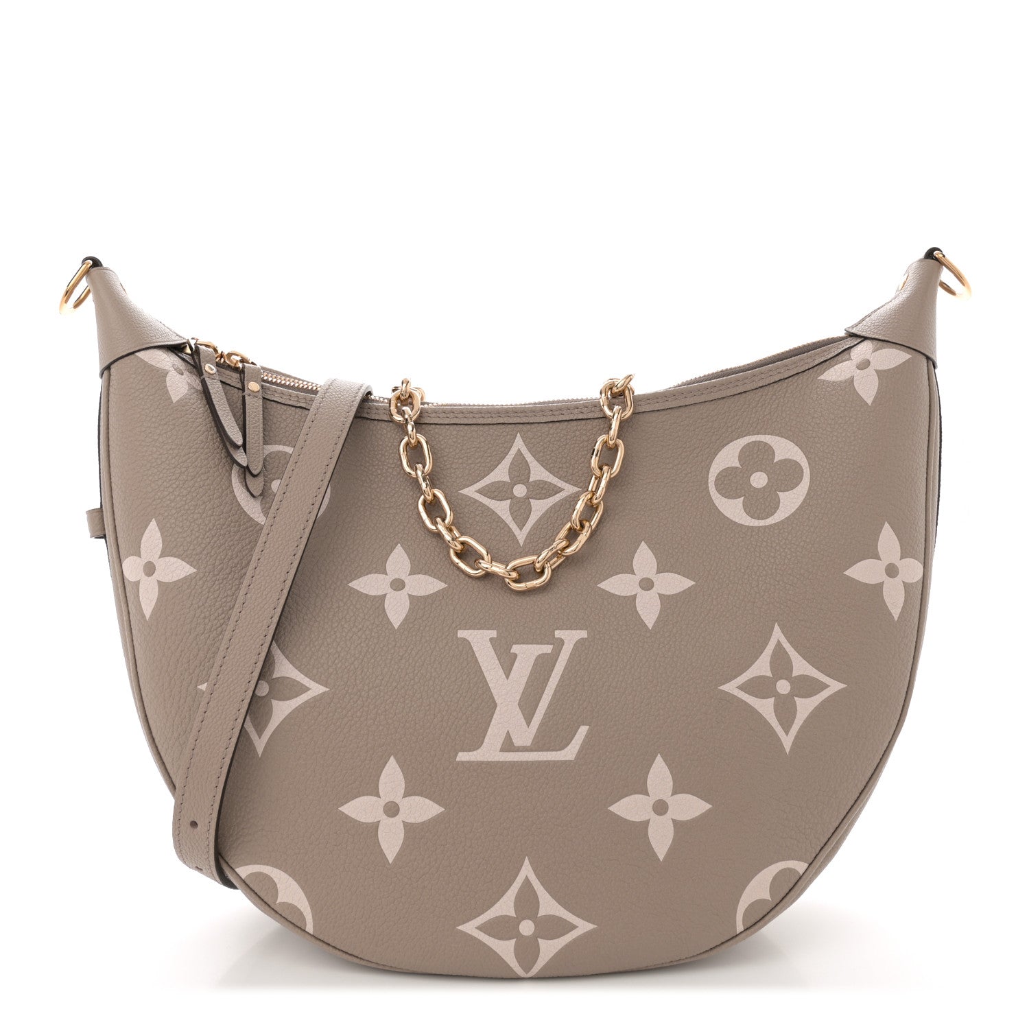 Louis Vuitton Empreinte Monogram Giant Loop Hobo Dove Gray Cream 1 of 11