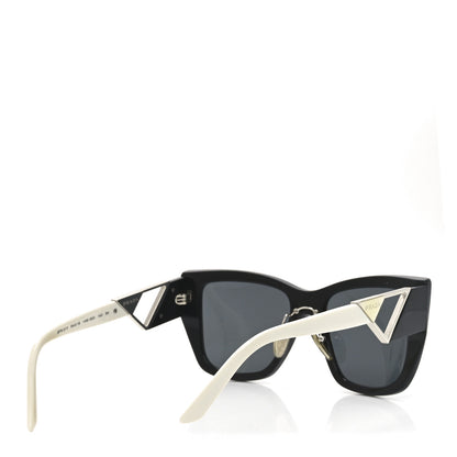 Prada Triangle Sunglasses SPR 21Y Black White 4 of 7