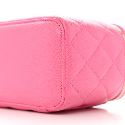 Chanel Caviar Quilted Small Vanity Case With Chain Pink 10 of 20